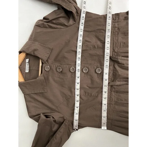 Sussan Taupe Brown Trench Shirt Dress Size 14 Quiet Lagenlook Contemporary - Picture 11 of 13